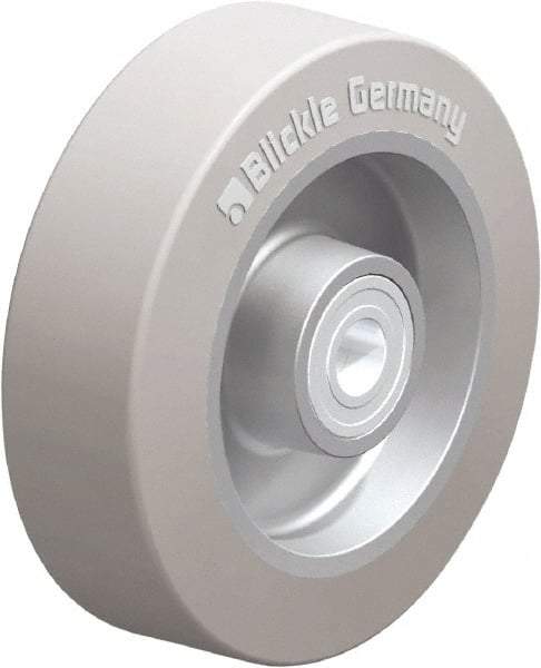 Blickle - 5 Inch Diameter x 1-37/64 Inch Wide, Solid Rubber Caster Wheel - 550 Lb. Capacity, 19/32 Inch Axle Diameter, Ball Bearing - Exact Industrial Supply