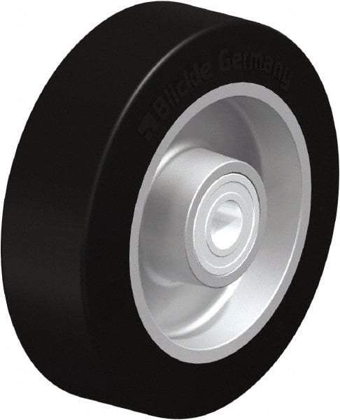 Blickle - 5 Inch Diameter x 1-37/64 Inch Wide, Solid Rubber Caster Wheel - 550 Lb. Capacity, 19/32 Inch Axle Diameter, Ball Bearing - Exact Industrial Supply