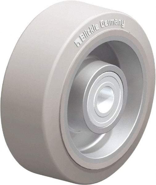 Blickle - 4 Inch Diameter x 1-37/64 Inch Wide, Solid Rubber Caster Wheel - 440 Lb. Capacity, 19/32 Inch Axle Diameter, Ball Bearing - Exact Industrial Supply