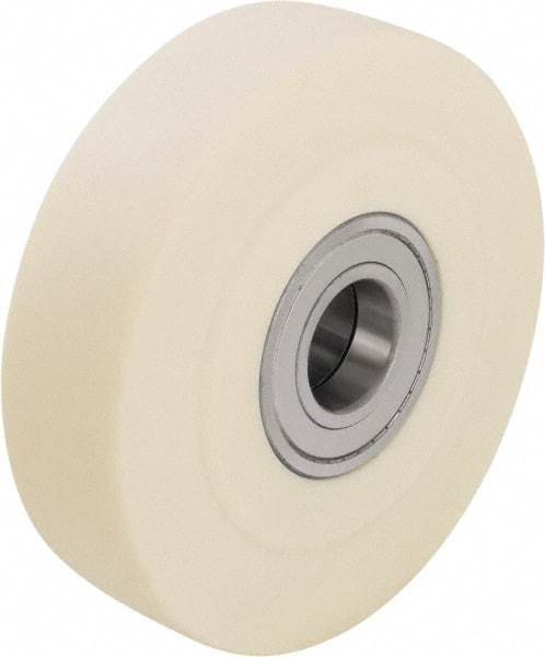 Blickle - 5 Inch Diameter x 2-5/32 Inch Wide, Impact-Resistant Cast Nylon Caster Wheel - 4,400 Lb. Capacity, 1 Inch Axle Diameter, Ball Bearing - Exact Industrial Supply