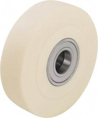 Blickle - 5 Inch Diameter x 2-5/32 Inch Wide, Impact-Resistant Cast Nylon Caster Wheel - 4,400 Lb. Capacity, 1 Inch Axle Diameter, Ball Bearing - Exact Industrial Supply