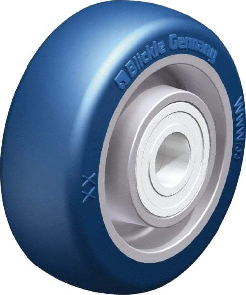 Blickle - 3 Inch Diameter x 1-11/64 Inch Wide, Polyurethane-Elastomer Blickle Besthane Caster Wheel - 396 Lb. Capacity, 19/32 Inch Axle Diameter, Ball Bearing - Exact Industrial Supply