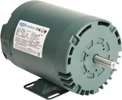 Leeson - 1/2 Max hp, 1,800 Max RPM, Premium Efficient Electric AC DC Motor - 230/460 V Input, Three Phase, 56 Frame, 5/8" Shaft Diam, Rigid Base Mount, ODP Enclosure - Exact Industrial Supply