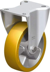 Blickle - 5" Diam x 1-37/64" Wide x 6-1/2" OAH Top Plate Mount Rigid Caster - Polyurethane-Elastomer Blickle Softhane, 770 Lb Capacity, Ball Bearing, 3-15/16 x 3-3/8" Plate - Exact Industrial Supply