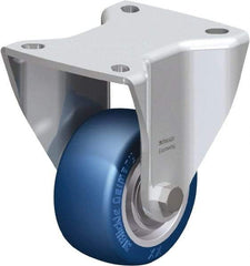 Blickle - 3" Diam x 1-37/64" Wide x 4-23/32" OAH Top Plate Mount Rigid Caster - Polyurethane-Elastomer Blickle Besthane, 506 Lb Capacity, Ball Bearing, 3-15/16 x 3-3/8" Plate - Exact Industrial Supply