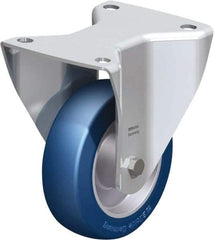 Blickle - 5" Diam x 1-37/64" Wide x 6-1/2" OAH Top Plate Mount Rigid Caster - Polyurethane-Elastomer Blickle Besthane, 770 Lb Capacity, Ball Bearing, 5-1/2 x 4-3/8" Plate - Exact Industrial Supply