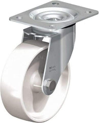 Blickle - 4" Diam x 1-7/16" Wide x 5-1/8" OAH Top Plate Mount Swivel Caster - Impact-Resistant Nylon, 400 Lb Capacity, Ball Bearing, 3-5/8 x 2-1/2" Plate - Exact Industrial Supply