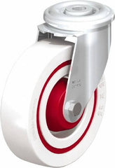 Blickle - 5" Diam x 1-3/8" Wide x 5-29/32" OAH Hollow Kingpin Mount Swivel Caster - Impact-Resistant Nylon, 330 Lb Capacity, Roller Bearing, Hollow Kingpin Stem - Exact Industrial Supply