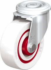 Blickle - 4" Diam x 1-3/8" Wide x 4-59/64" OAH Hollow Kingpin Mount Swivel Caster - Impact-Resistant Nylon, 330 Lb Capacity, Roller Bearing, Hollow Kingpin Stem - Exact Industrial Supply