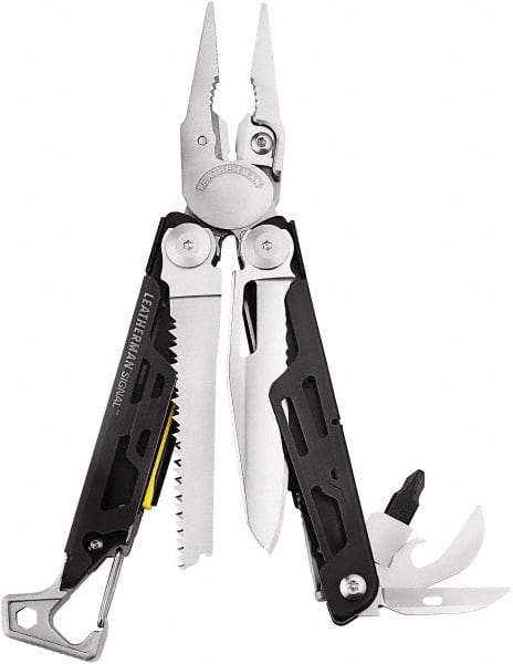 Leatherman - 19 Piece, Multi-Tool Set - Stainless Steel, 4-1/2" OAL, 4-1/2" Closed Length - Exact Industrial Supply