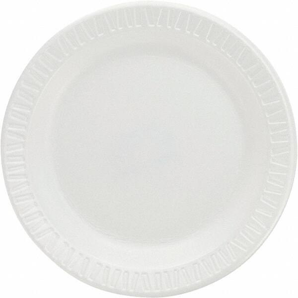 DART - Foam Dinnerware Plates, 6" - White - Exact Industrial Supply