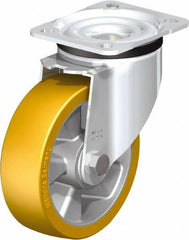 Blickle - 5" Diam x 1-9/16" Wide x 6-7/64" OAH Top Plate Mount Swivel Caster - Polyurethane-Elastomer Blickle Extrathane, 770 Lb Capacity, Ball Bearing, 3-15/16 x 3-3/8" Plate - Exact Industrial Supply