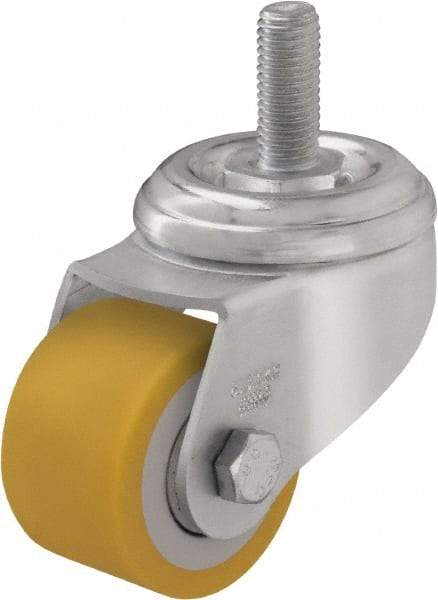 Blickle - 2" Diam x 1-19/64" Wide x 2-3/4" OAH Threaded Stem Mount Swivel Caster - Polyurethane-Elastomer Blickle Extrathane, 330 Lb Capacity, Ball Bearing, 1/2" Stem - Exact Industrial Supply