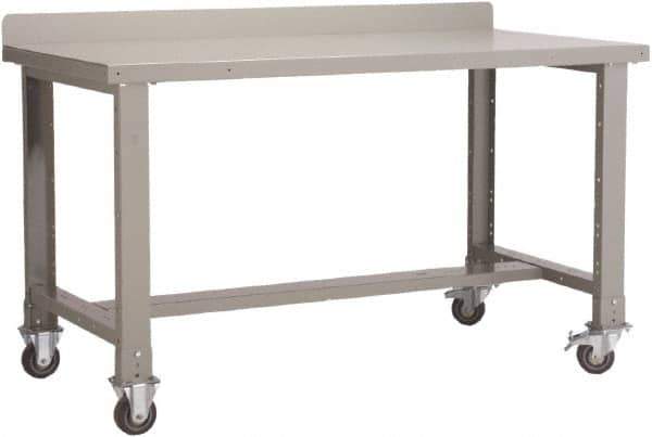 Rousseau Metal - Mobile Workstation - Fixed Leg, 60" Long x 30" Deep x 40" High - Exact Industrial Supply