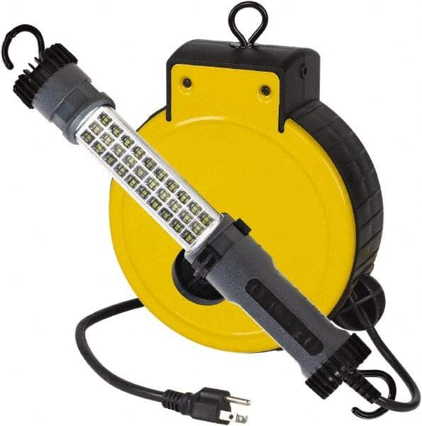 Value Collection - 120 Volt, 5 Watt, Electric, LED Portable Drop Light Work Light - 30' Cord, 1 Head, 300 Lumens, ABS - Exact Industrial Supply