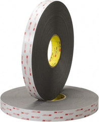 3M - 1" x 36 Yd Acrylic Adhesive Double Sided Tape - 45 mil Thick, Polyethylene Foam Liner, Series 5952WF - Exact Industrial Supply