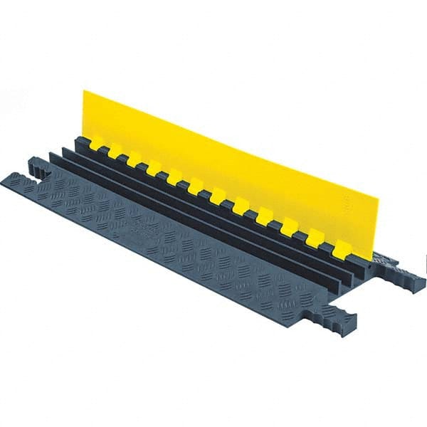 Checkers - On Floor Cable Covers Cover Material: Polyurethane Number of Channels: 3 - Exact Industrial Supply
