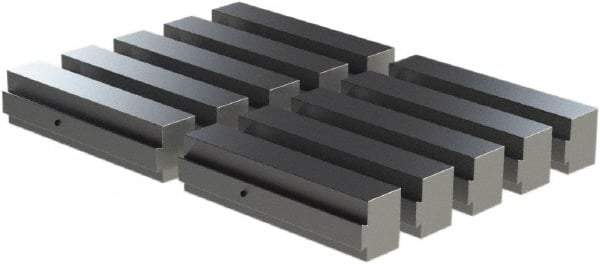 CarveSmart - 1-1/2" Wide x 2" High x 1-1/2" Thick, Flat/No Step Vise Jaw - Soft, Aluminum, Fixed Jaw, Compatible with 6" Vises - Exact Industrial Supply