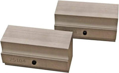 CarveSmart - 1-1/2" Wide x 2" High x 1-1/2" Thick, Flat/No Step Vise Jaw - Soft, Aluminum, Fixed Jaw, Compatible with 6" Vises - Exact Industrial Supply