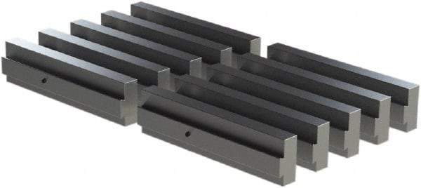 CarveSmart - 3/4" Wide x 2" High x 3/4" Thick, Flat/No Step Vise Jaw - Soft, Aluminum, Fixed Jaw, Compatible with 6" Vises - Exact Industrial Supply