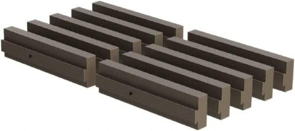 CarveSmart - 3/4" Wide x 2" High x 3/4" Thick, Flat/No Step Vise Jaw - Soft, Steel, Fixed Jaw, Compatible with 6" Vises - Exact Industrial Supply