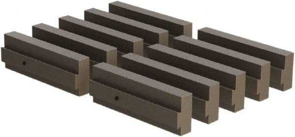 CarveSmart - 3/4" Wide x 2" High x 3/4" Thick, Flat/No Step Vise Jaw - Soft, Steel, Fixed Jaw, Compatible with 6" Vises - Exact Industrial Supply