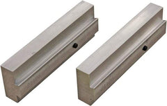 CarveSmart - 3/4" Wide x 2" High x 3/4" Thick, Flat/No Step Vise Jaw - Soft, Aluminum, Fixed Jaw, Compatible with 6" Vises - Exact Industrial Supply