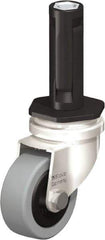 Blickle - 2" Diam x 45/64" Wide x 2-13/16" OAH Stem Mount Swivel Caster - Solid Rubber, 88 Lb Capacity, Plain Bore Bearing, Round Stem - Exact Industrial Supply