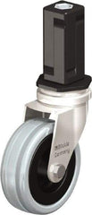 Blickle - 3" Diam x 63/64" Wide x 3-31/32" OAH Stem Mount Swivel Caster - Solid Rubber, 132 Lb Capacity, Plain Bore Bearing, Square Stem - Exact Industrial Supply