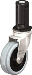 Blickle - 3" Diam x 63/64" Wide x 3-31/32" OAH Stem Mount Swivel Caster - Solid Rubber, 132 Lb Capacity, Plain Bore Bearing, Round Stem - Exact Industrial Supply
