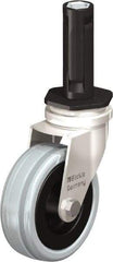 Blickle - 3" Diam x 63/64" Wide x 3-31/32" OAH Stem Mount Swivel Caster - Solid Rubber, 132 Lb Capacity, Plain Bore Bearing, Round Stem - Exact Industrial Supply