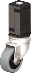 Blickle - 2" Diam x 45/64" Wide x 2-13/16" OAH Stem Mount Swivel Caster - Solid Rubber, 88 Lb Capacity, Plain Bore Bearing, Square Stem - Exact Industrial Supply