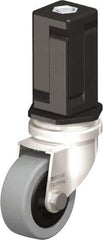 Blickle - 2" Diam x 45/64" Wide x 2-13/16" OAH Stem Mount Swivel Caster - Solid Rubber, 88 Lb Capacity, Plain Bore Bearing, Square Stem - Exact Industrial Supply