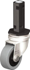 Blickle - 2" Diam x 45/64" Wide x 2-13/16" OAH Stem Mount Swivel Caster - Solid Rubber, 88 Lb Capacity, Plain Bore Bearing, Square Stem - Exact Industrial Supply