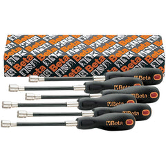 6 Piece 5 to 10mm Insulated Nutdriver Set Flexible Shaft