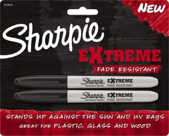 Sharpie - Black Permanent Marker - Fine Felt Tip, AP Nontoxic Ink - Exact Industrial Supply