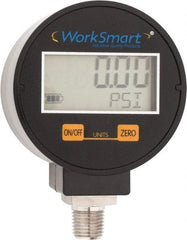 Value Collection - 2-1/2" Dial, 1/4 Thread, 0-200 Scale Range, Pressure Gauge - Lower Connection Mount, Accurate to 0.01% of Scale - Exact Industrial Supply