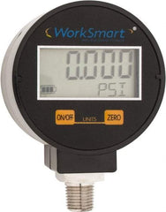 Value Collection - 2-1/2" Dial, 1/4 Thread, 0-5 Scale Range, Pressure Gauge - Lower Connection Mount, Accurate to 0.01% of Scale - Exact Industrial Supply