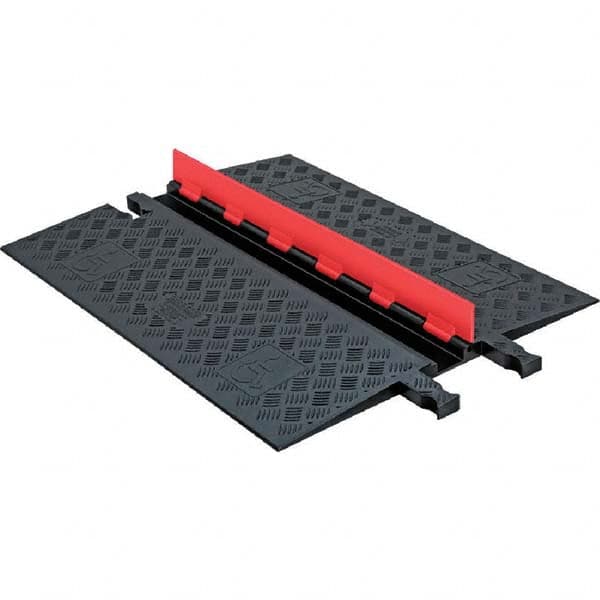 Checkers - On Floor Cable Covers Cover Material: Polyurethane Number of Channels: 1 - Exact Industrial Supply