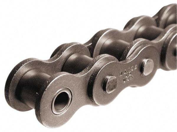 Morse - 1/2" Pitch, ANSI 40-2, Double Strand Roller Chain - Chain No. 40-2, 10 Ft. Long, 5/16" Roller Diam, 5/16" Roller Width - Exact Industrial Supply