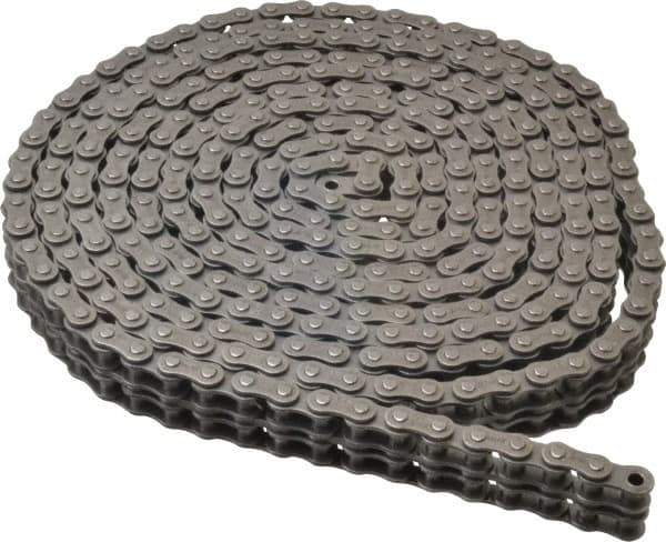 Morse - 3/8" Pitch, ANSI 35-2, Double Strand Roller Chain - Chain No. 35-2, 1/5" Roller Diam, 3/16" Roller Width - Exact Industrial Supply