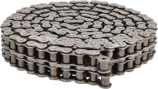 Morse - 3/4" Pitch, ANSI 60-2, Double Strand Roller Chain - Chain No. 60-2, 10 Ft. Long, 15/32" Roller Diam, 1/2" Roller Width - Exact Industrial Supply