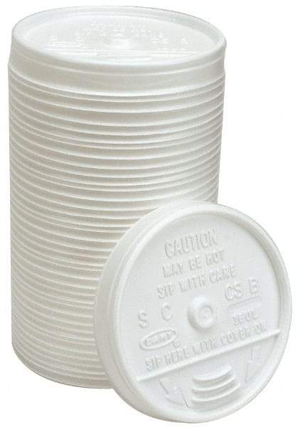 DART - Dart Sip-Thru Lids for 16 oz Hot/Cold Foam Cups - White - Exact Industrial Supply