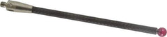 Renishaw - 0.24 Inch Ball Diameter, Carbon Fiber Stem, M4 Thread, Ruby Point Ball Tip CMM Stylus - 3-31/64 Inch Working Length, 0.1772 Inch Stem Diameter, 3-15/16 Inch Overall Length - Exact Industrial Supply