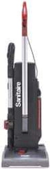 Sanitaire - Dual Motor Lightweight Upright Vacuum Cleaner - 13" Cleaning Width, 11" Amps, Comfort Hand Grip, Black - Exact Industrial Supply