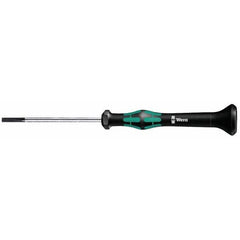 Wera - 0.8mm Blade Width, 137mm OAL, Precision Slotted Screwdriver - Exact Industrial Supply