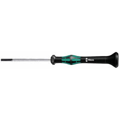 Wera - 1.8mm Blade Width, 157mm OAL, Precision Slotted Screwdriver - Exact Industrial Supply
