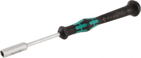 Wera - 7/32" Solid Shaft Precision Nutdriver - Ergonomic Handle, 6-1/4" OAL - Exact Industrial Supply
