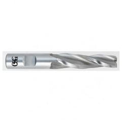 3/8 x 1/2 x 2-1/4 x 4-1/4 3 Fl HSS-CO Tapered Center Cutting End Mill -  Bright - Exact Industrial Supply