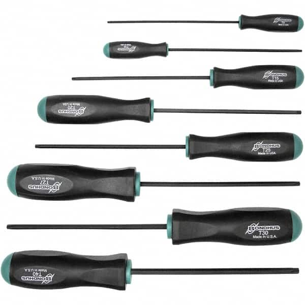 Bondhus - Screwdriver Sets Screwdriver Types Included: Torx Number of Pieces: 8 - Exact Industrial Supply